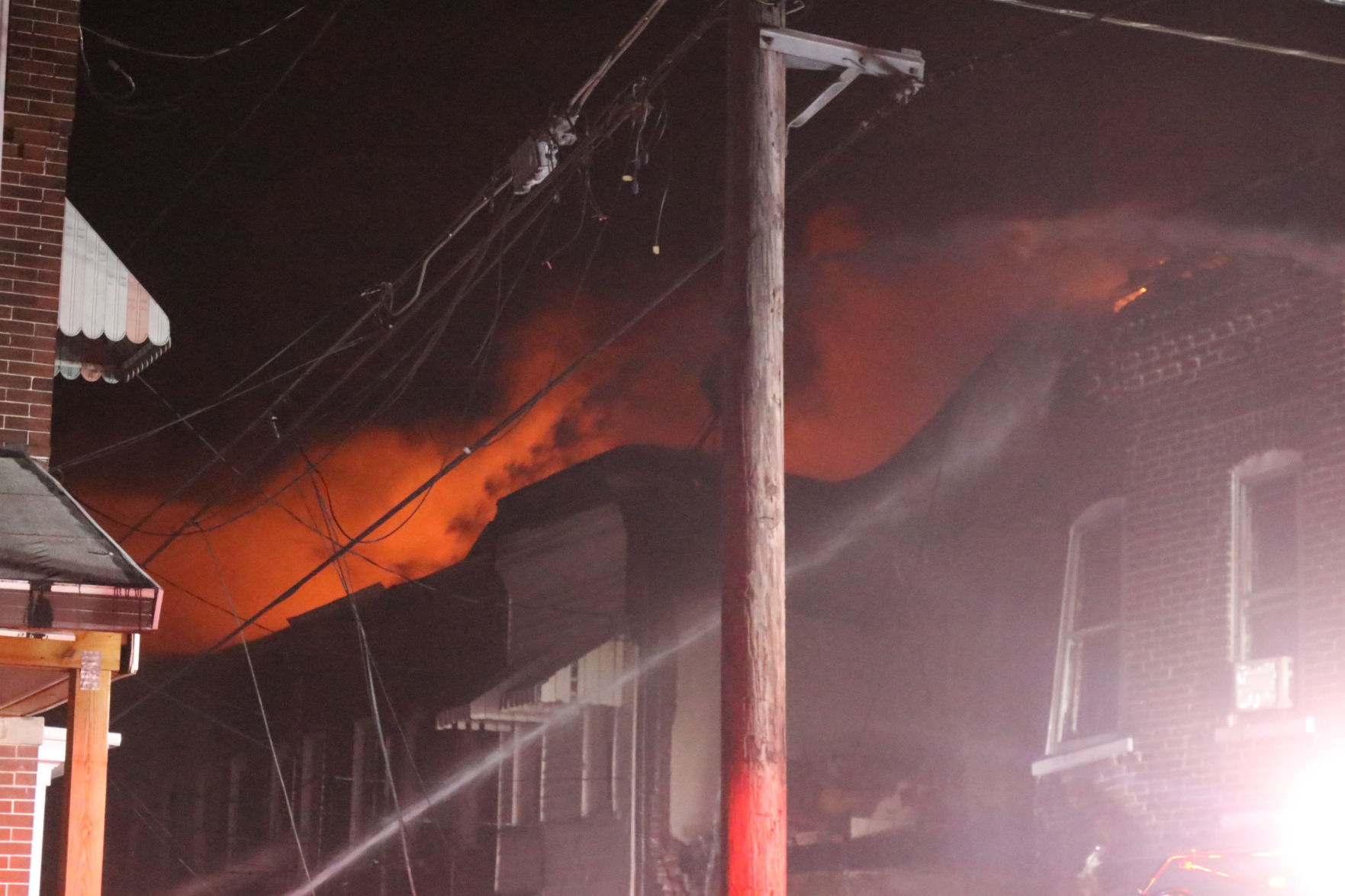 Allentown fire on the roof
